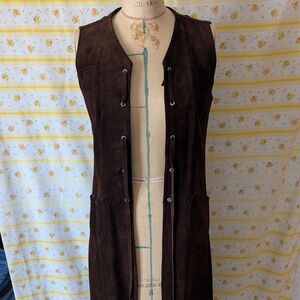Vintage Brown Suede Vest